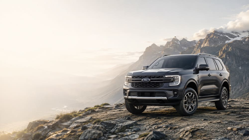 Ford Everest 4x4 di chuyển trên đường đồi núi
